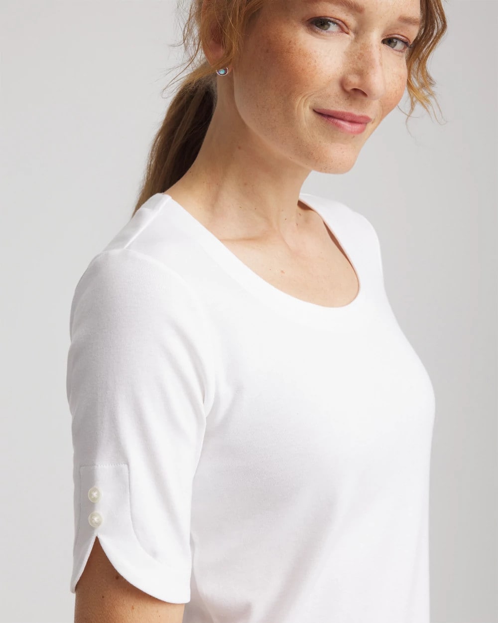 Chico's Short Sleeve Pima Tee