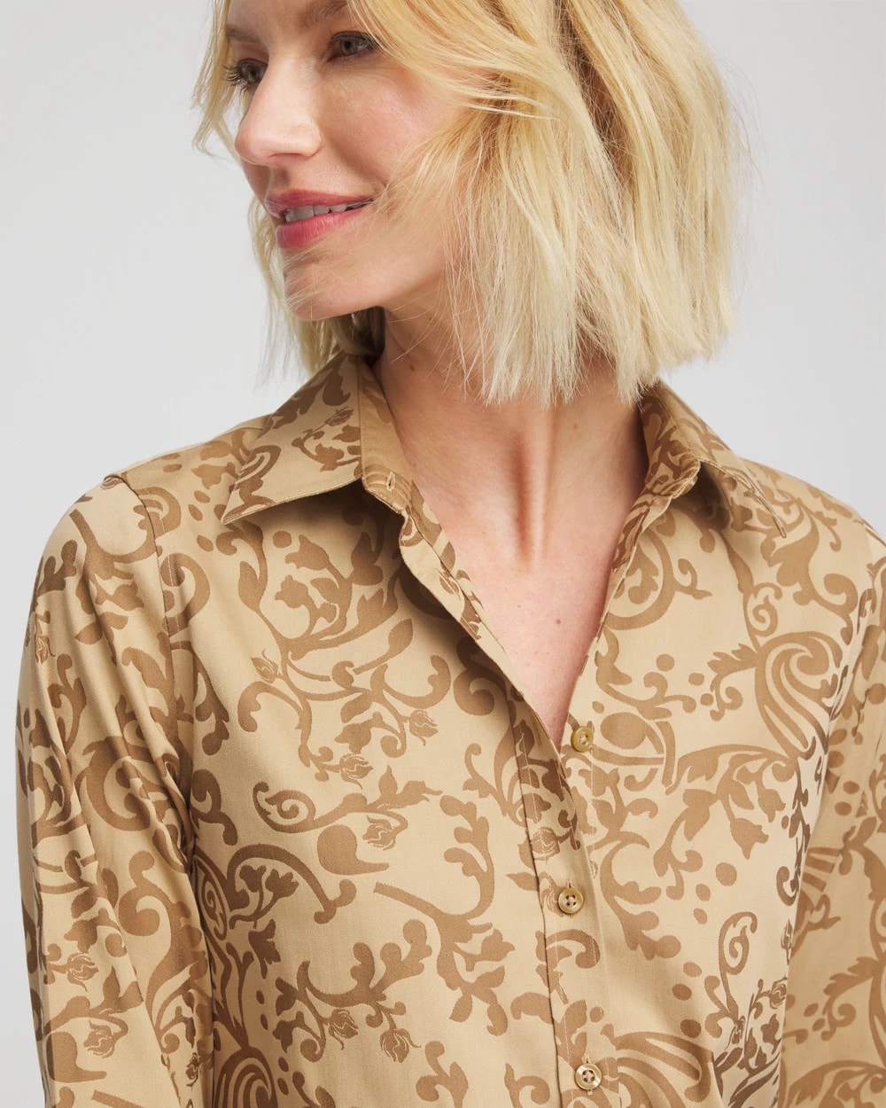 Chico's No Iron™ Jacquard Scrolls Shirt