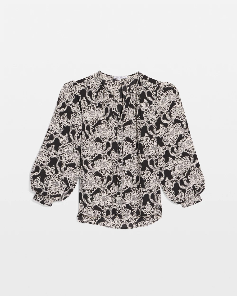 Chico's Caviar Bead Georgette Blouse