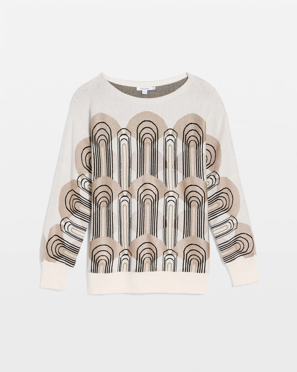 Chico's Art Deco Dolman Pullover Sweater