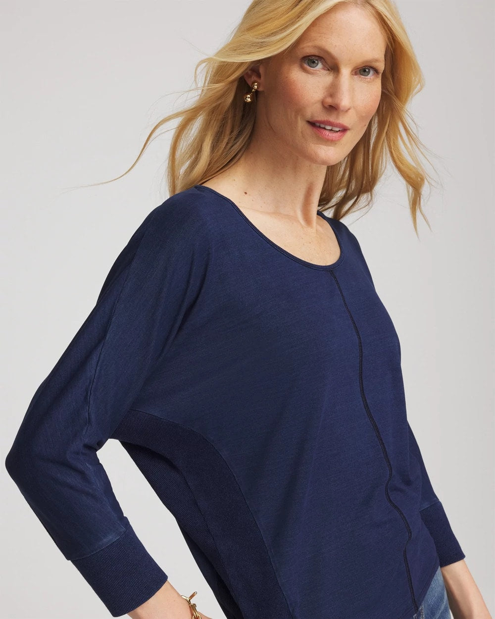 Chico's Dolman Denim Tee