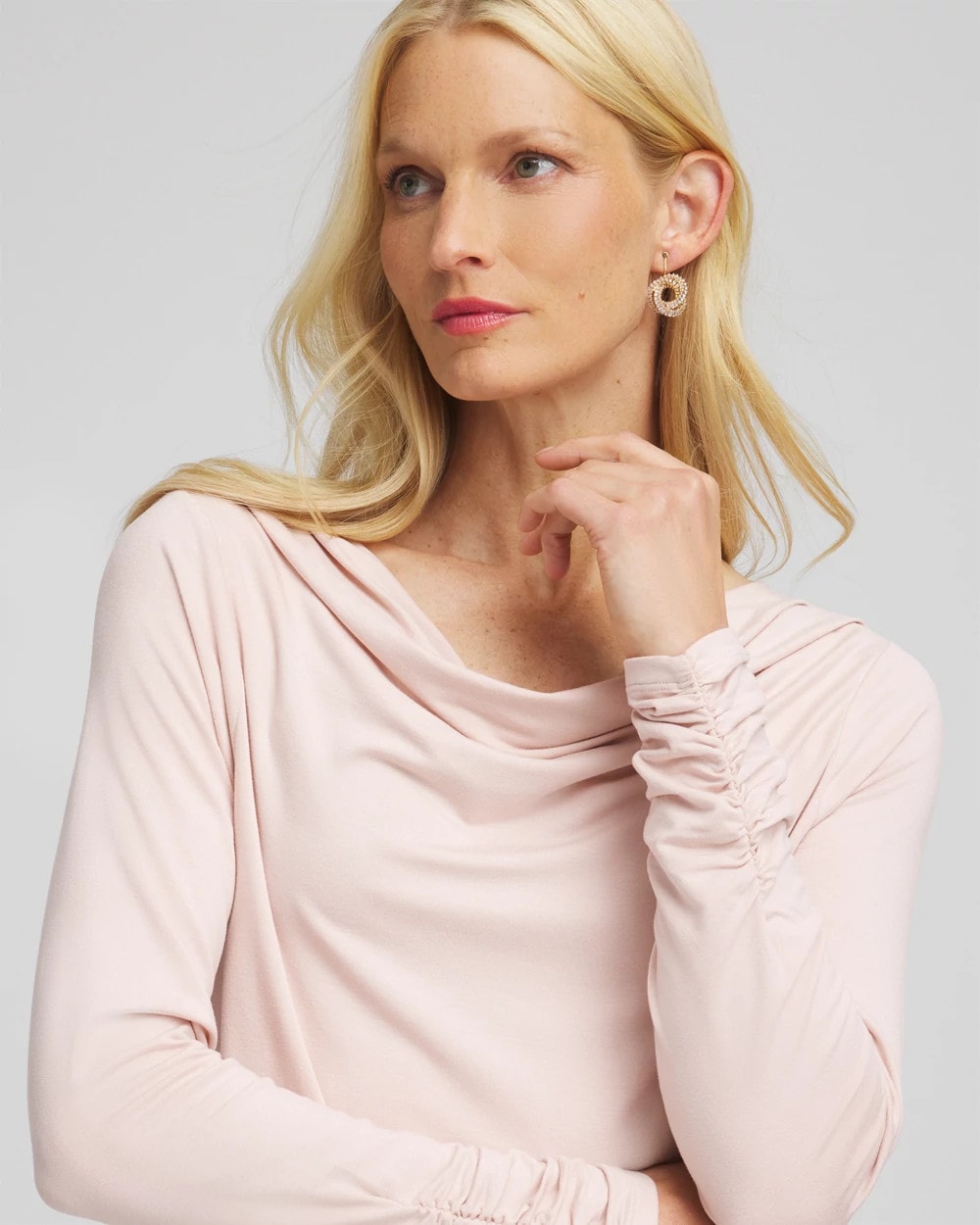 Chico's Cowlneck Long-Sleeved Tee