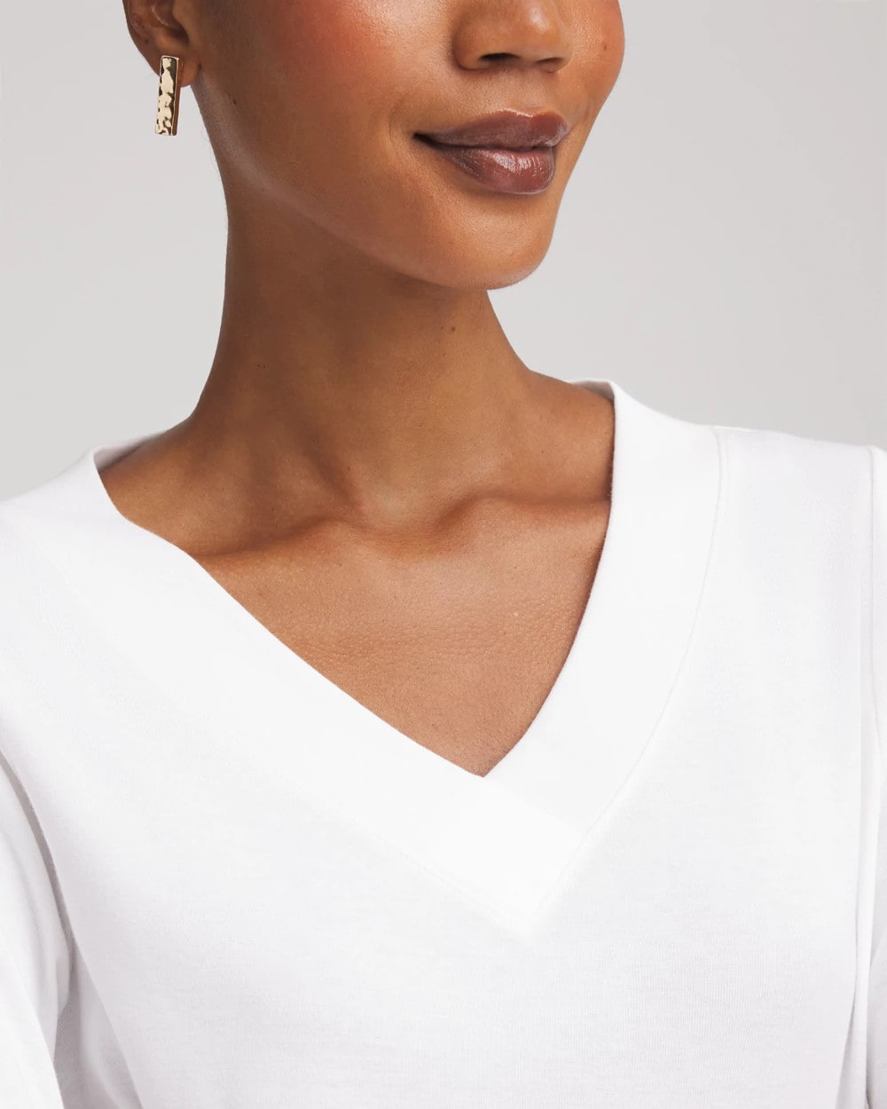 Chico's Short Pima 3/4 Sleeve Tee