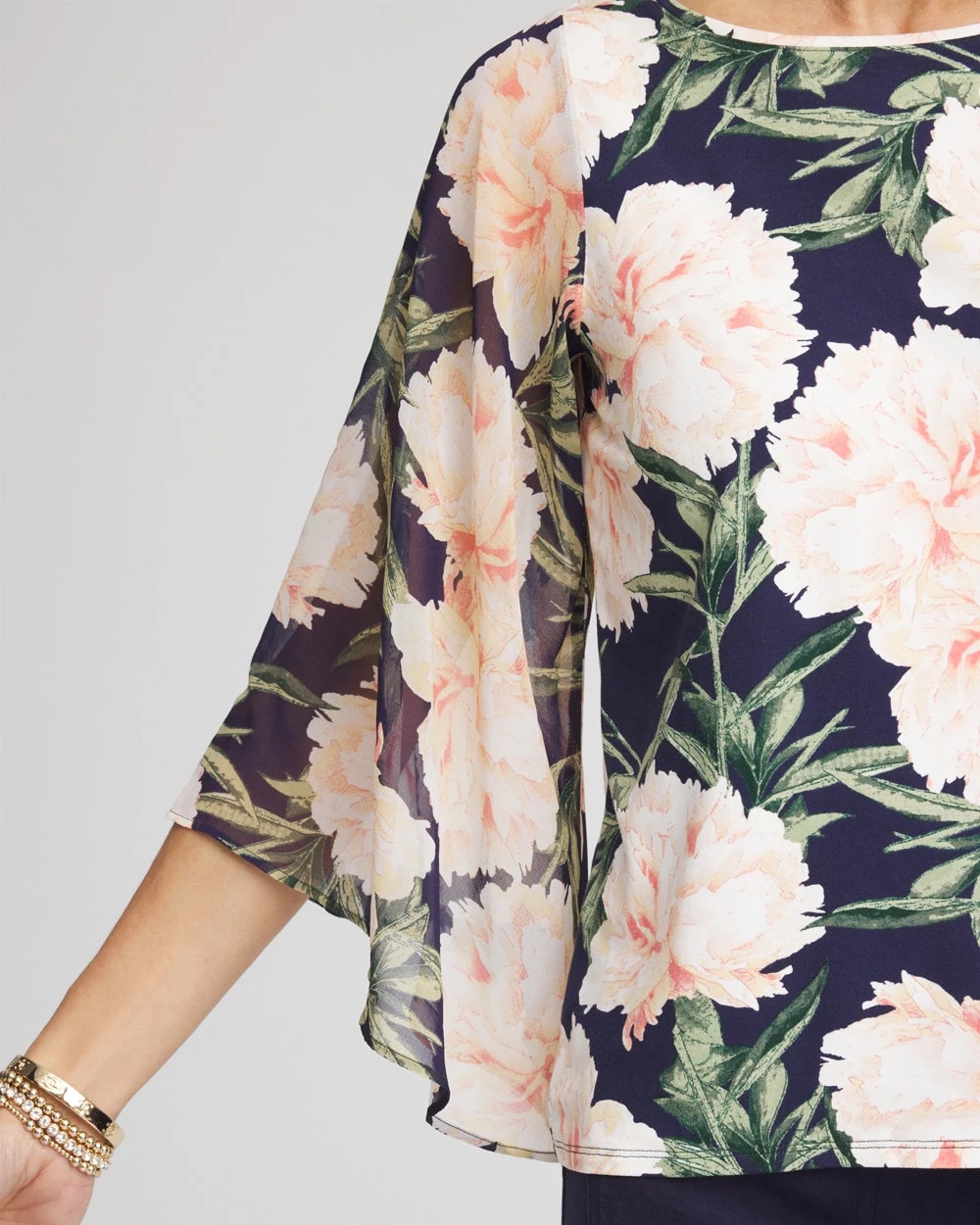 Chico's Georgette Angel-Sleeved Top