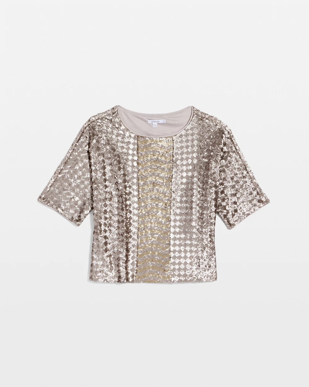 Chico's Art Deco Dolman Sequins Tee