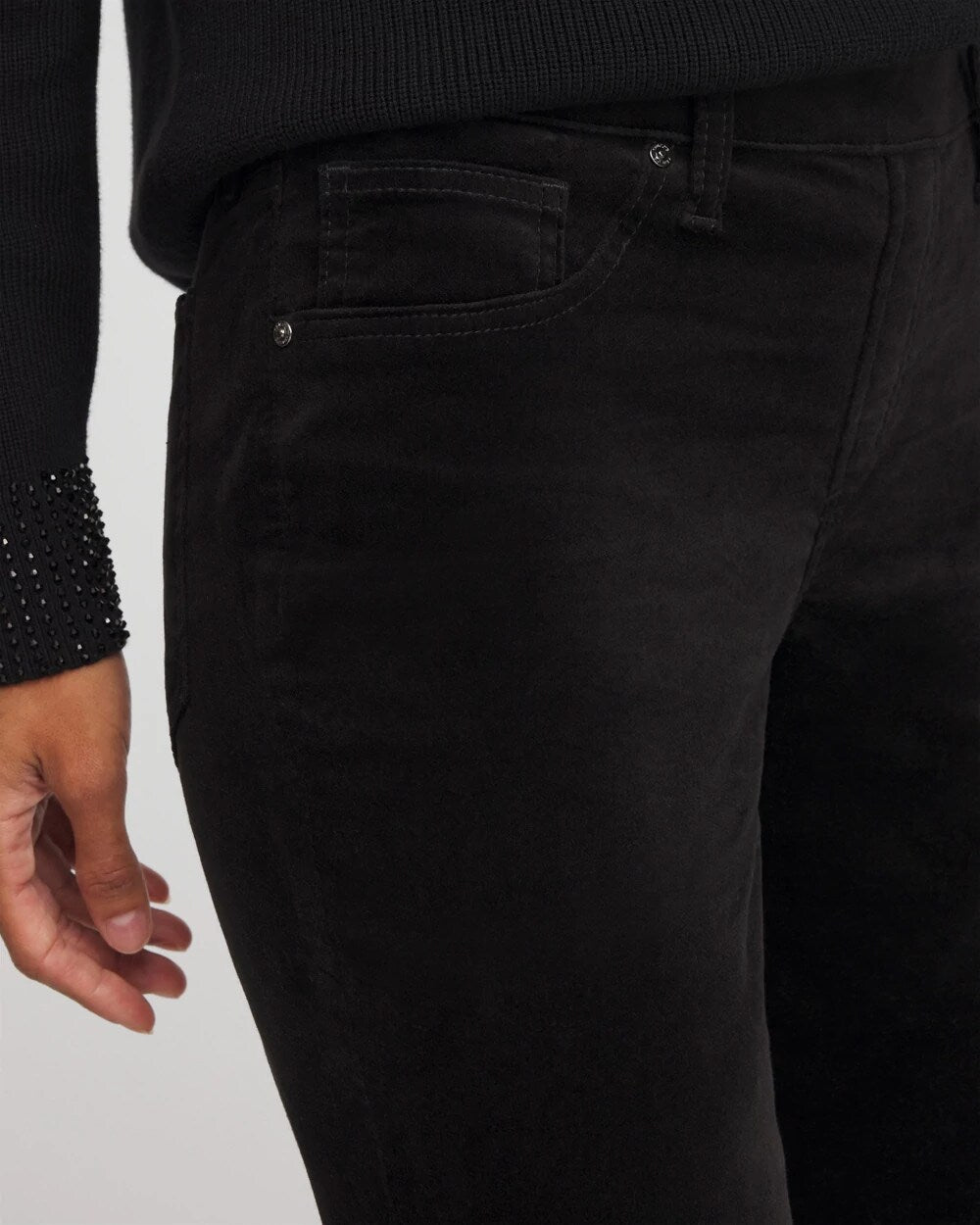 Chico's Velveteen Pull-On Flared Jeans