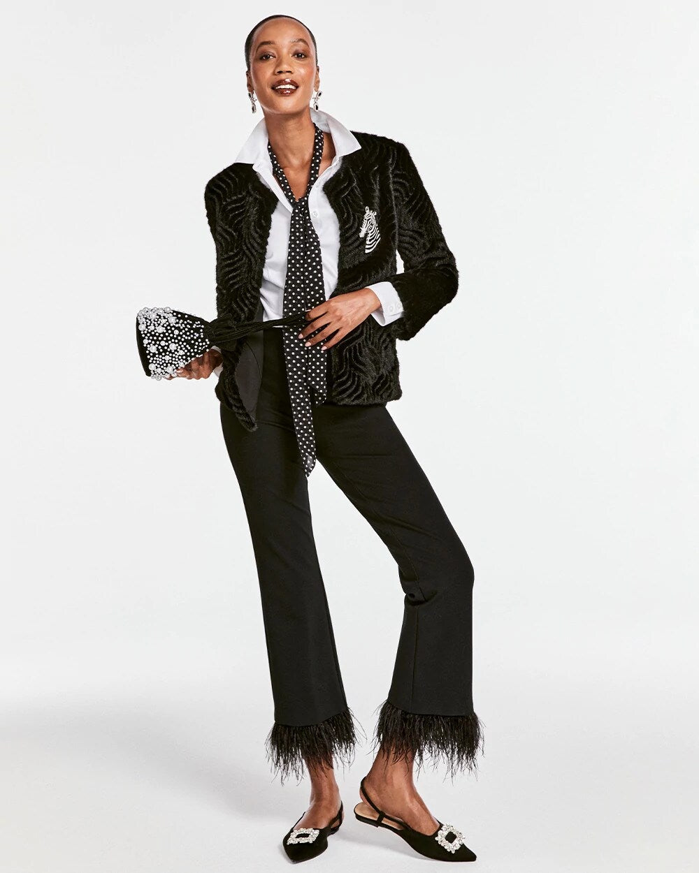 Chico's Juliet Feathered Flared Cropped Pants