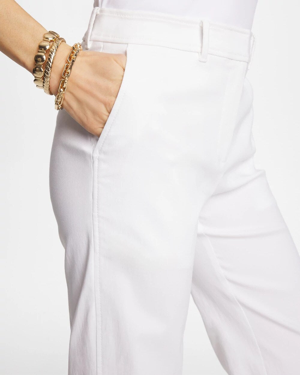 Chico's Emme Fly Front Straight Crop