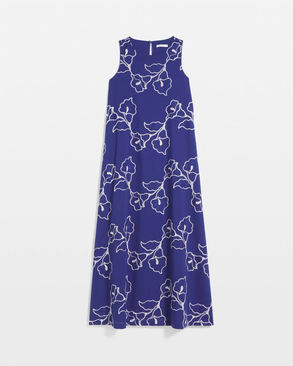 Chico's Embroidered Sleeveless Maxi Dress