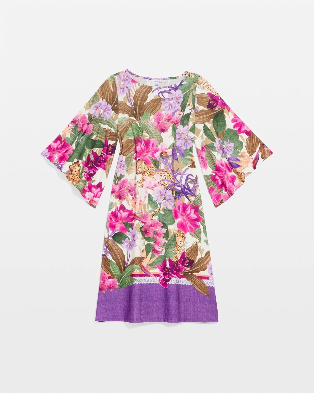 Chico's Island Angel-Sleeve Boat Neck Dress