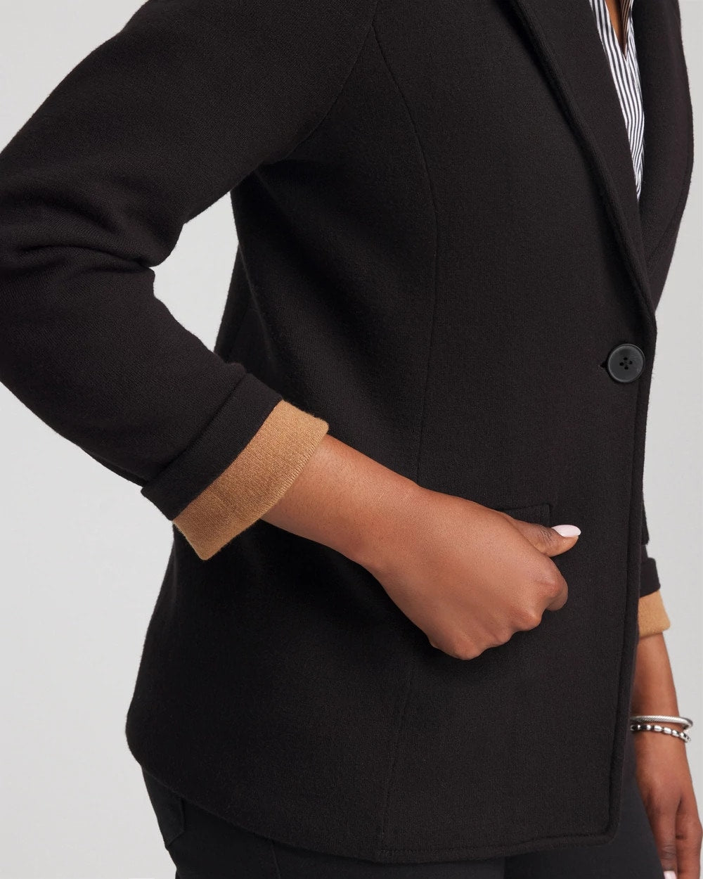 Chico's Single-Breasted Sweater Blazer