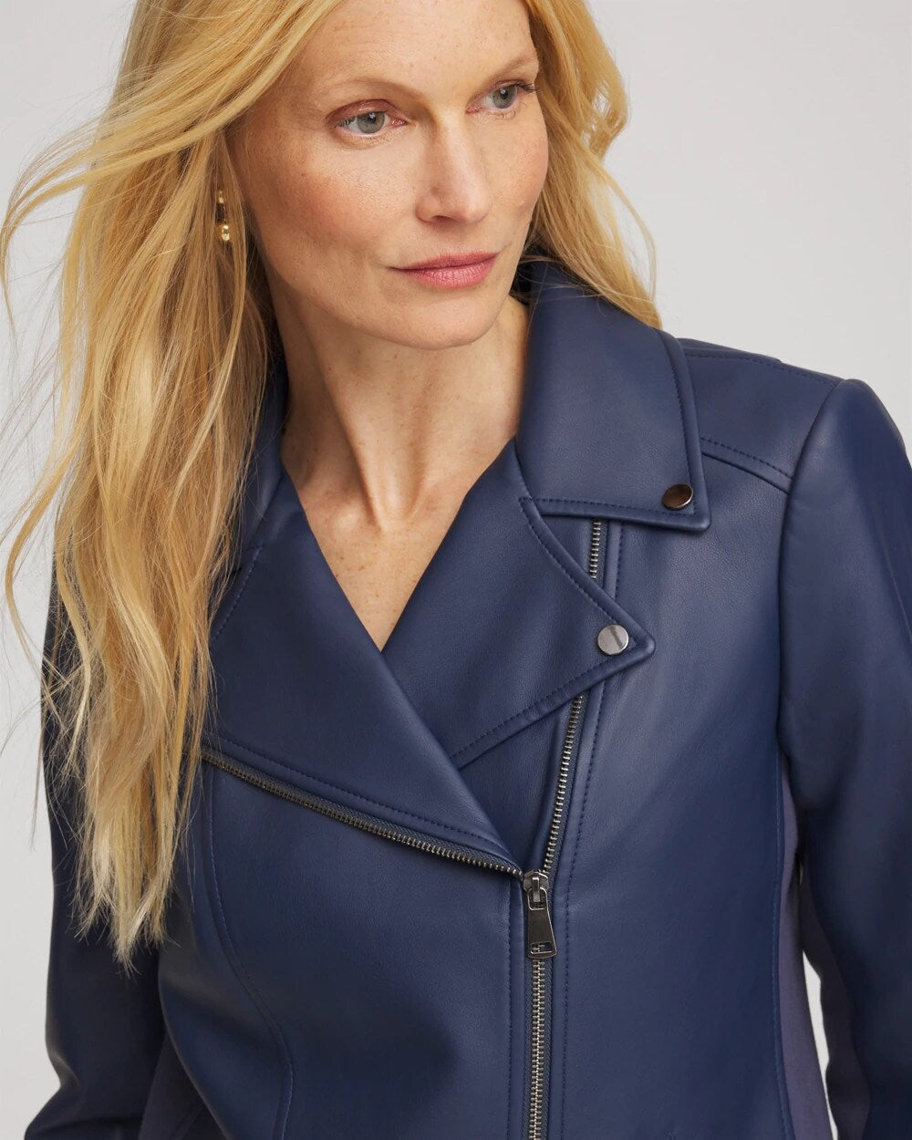 Chico's Faux Leather Moto Jacket
