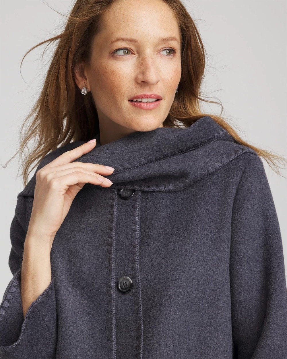 Chico's Wool Scarf Jacket