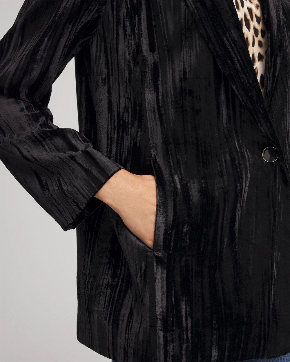 Chico's Velvet Shawl Collar Blazer