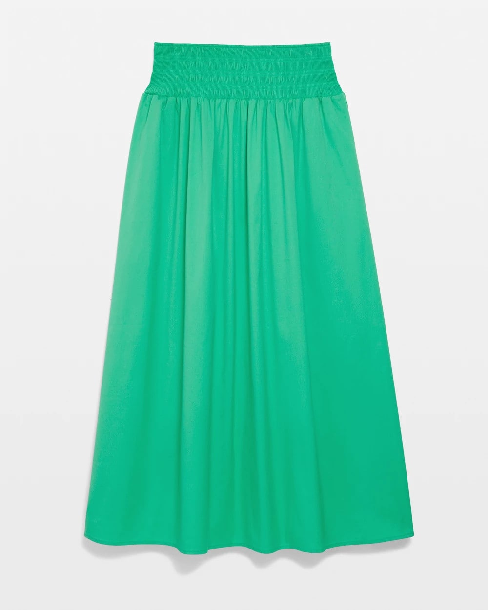 Chico's Poplin Smocked Waist Skirt