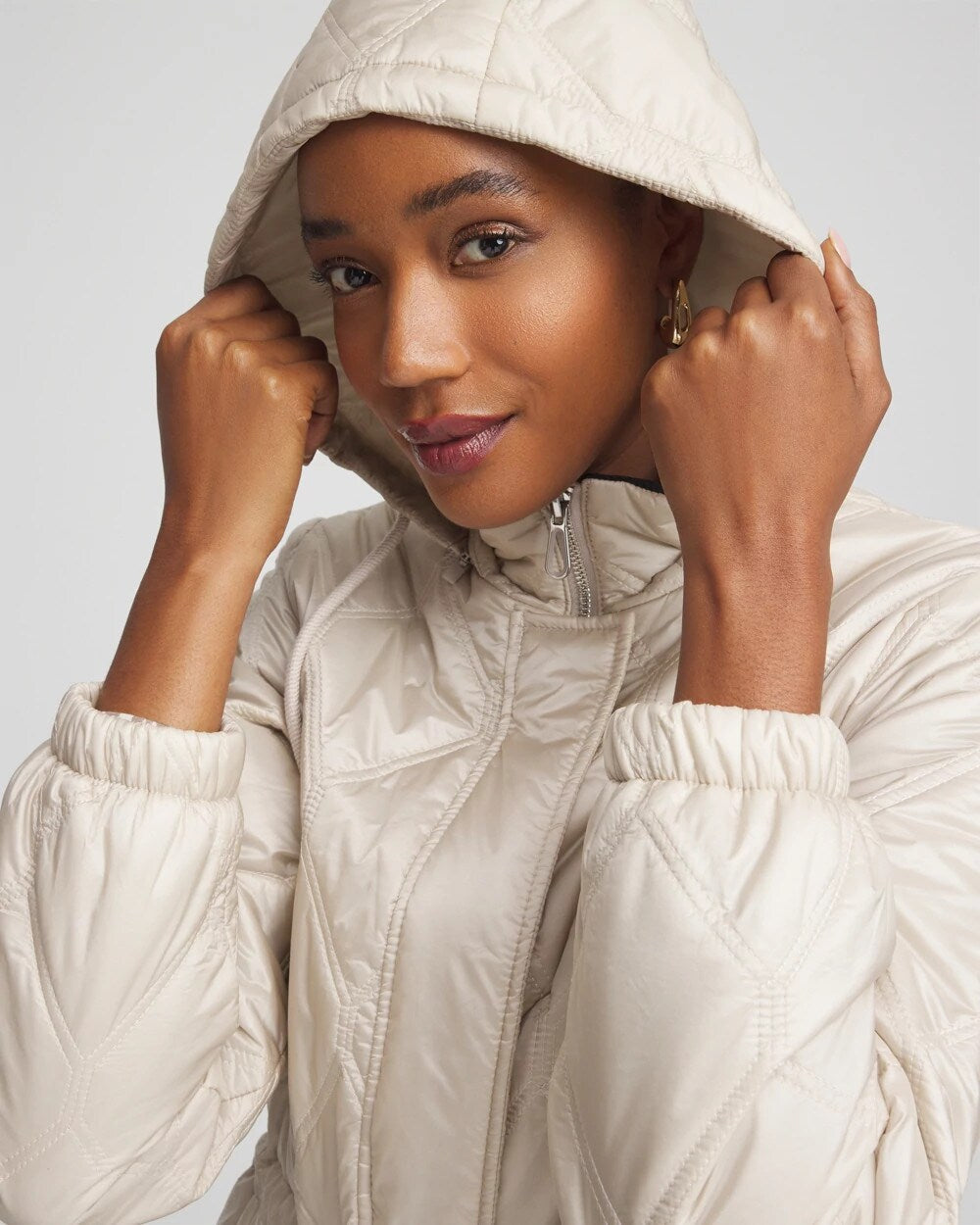 Chico's Zenergy® Water-Resistant Quilted Anorak Jacket