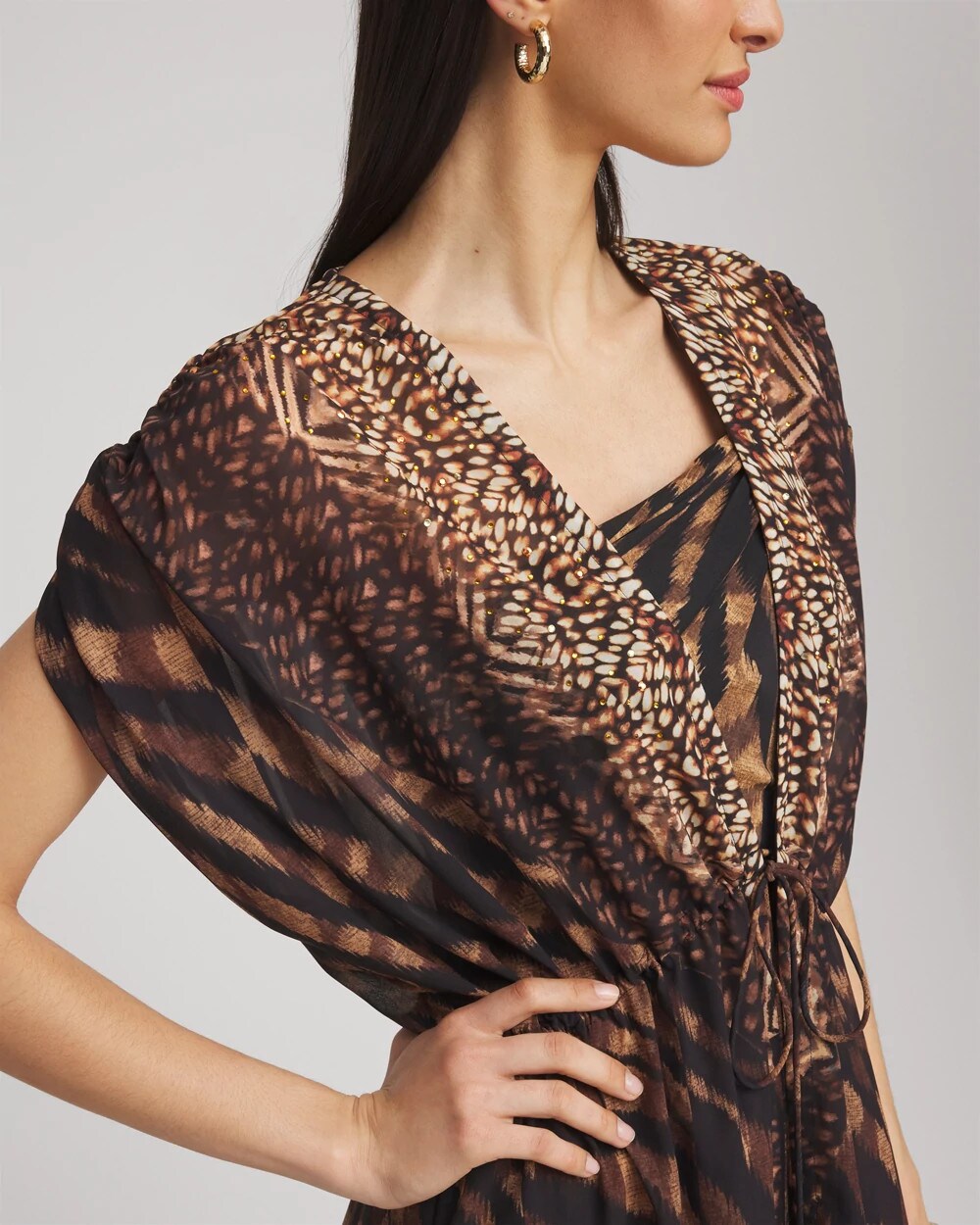Chico's Miraclesuit® Raya De Safari Kimono Cover-Up