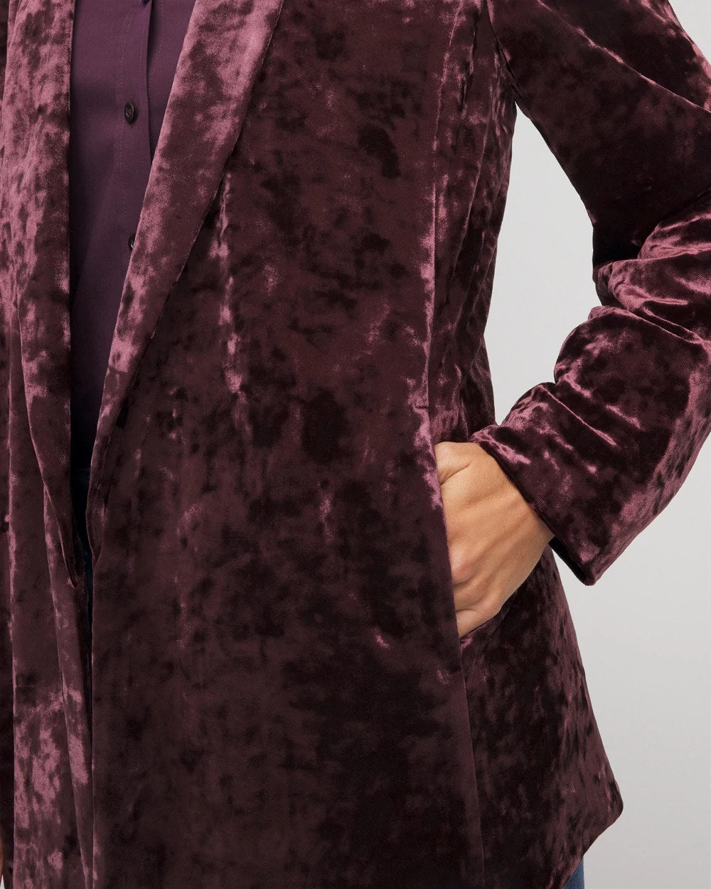 Chico's Crushed Velvet Blazer