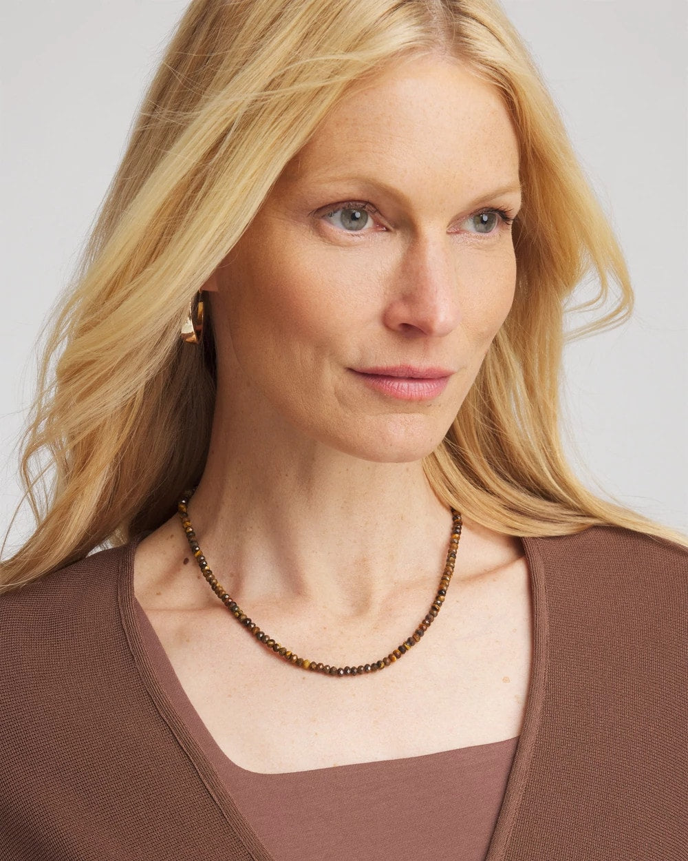 Chico's Genuine Tiger's Eye Stone Necklace