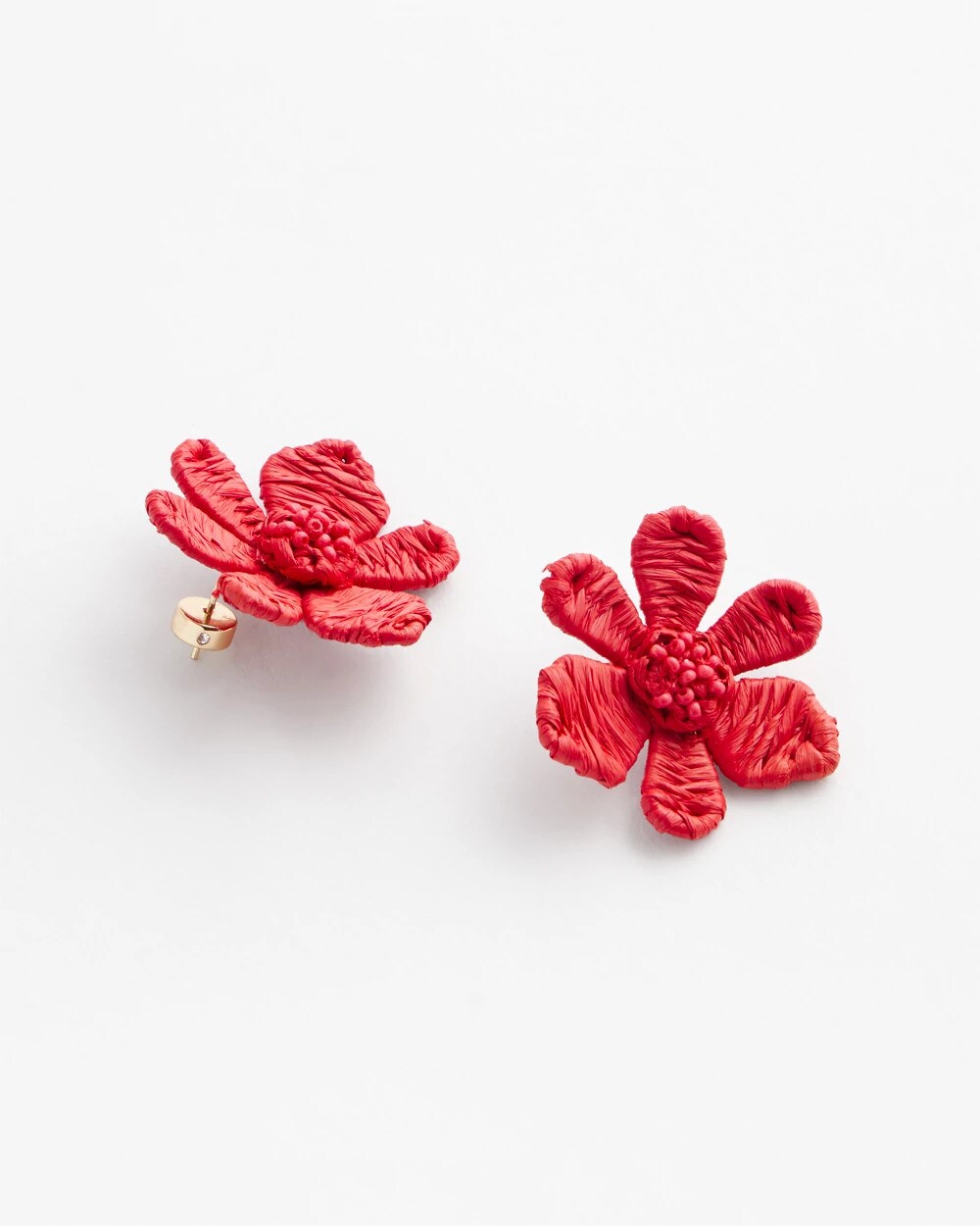 Chico's No Droop™ Coral Floral Stud Earrings