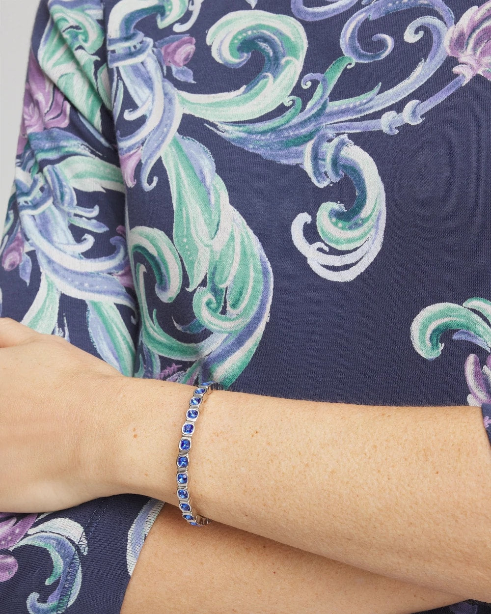 Chico's Small Faceted Stretch Bracelet