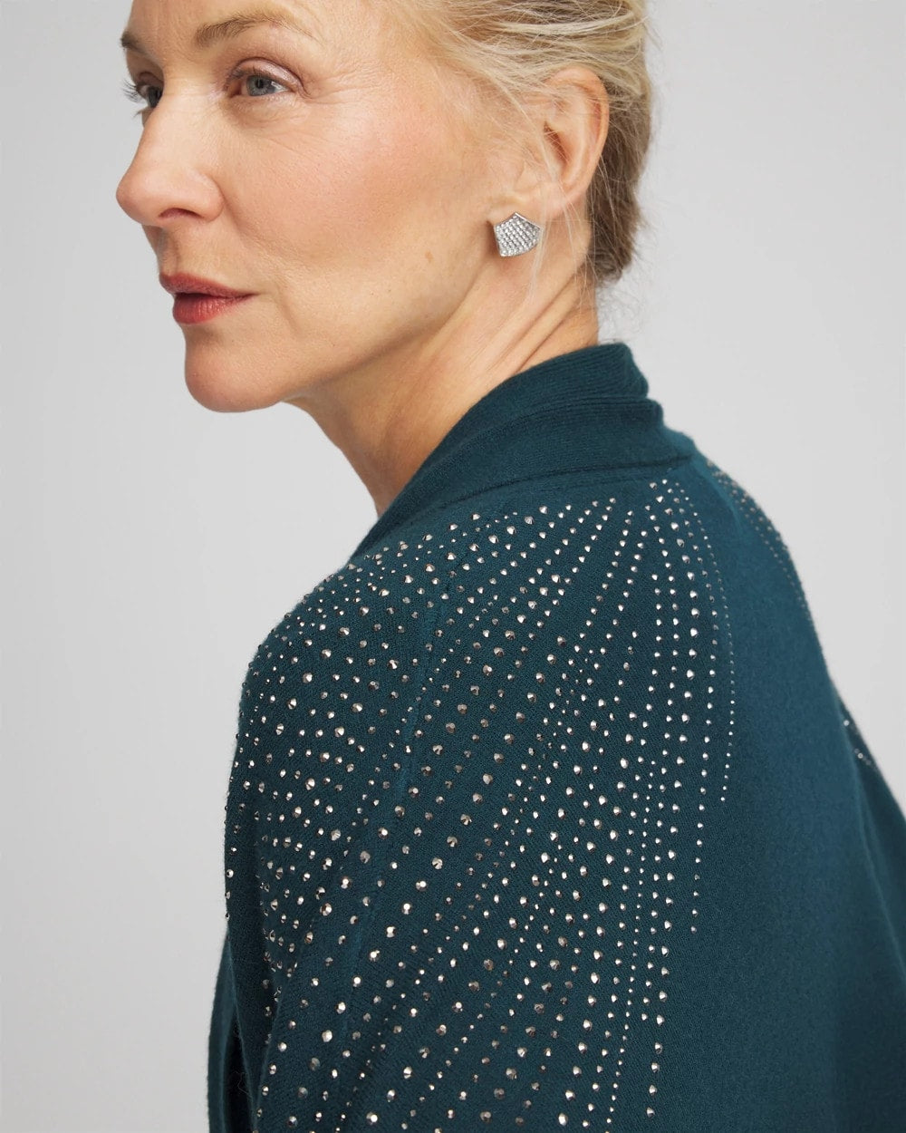Chico's Embellished Shawl Collar Ruana