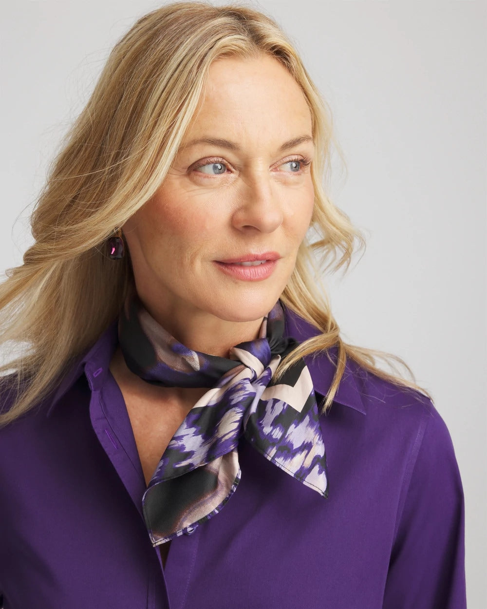 Chico's Fjord Flora Square Neckerchief Scarf