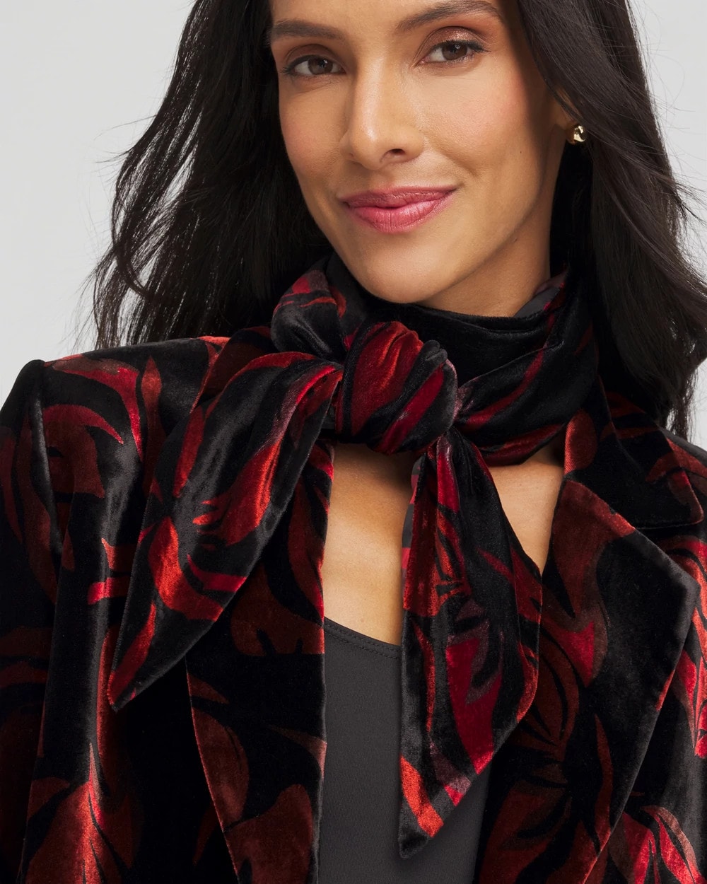 Chico's Velvet Rose Skinny Scarf