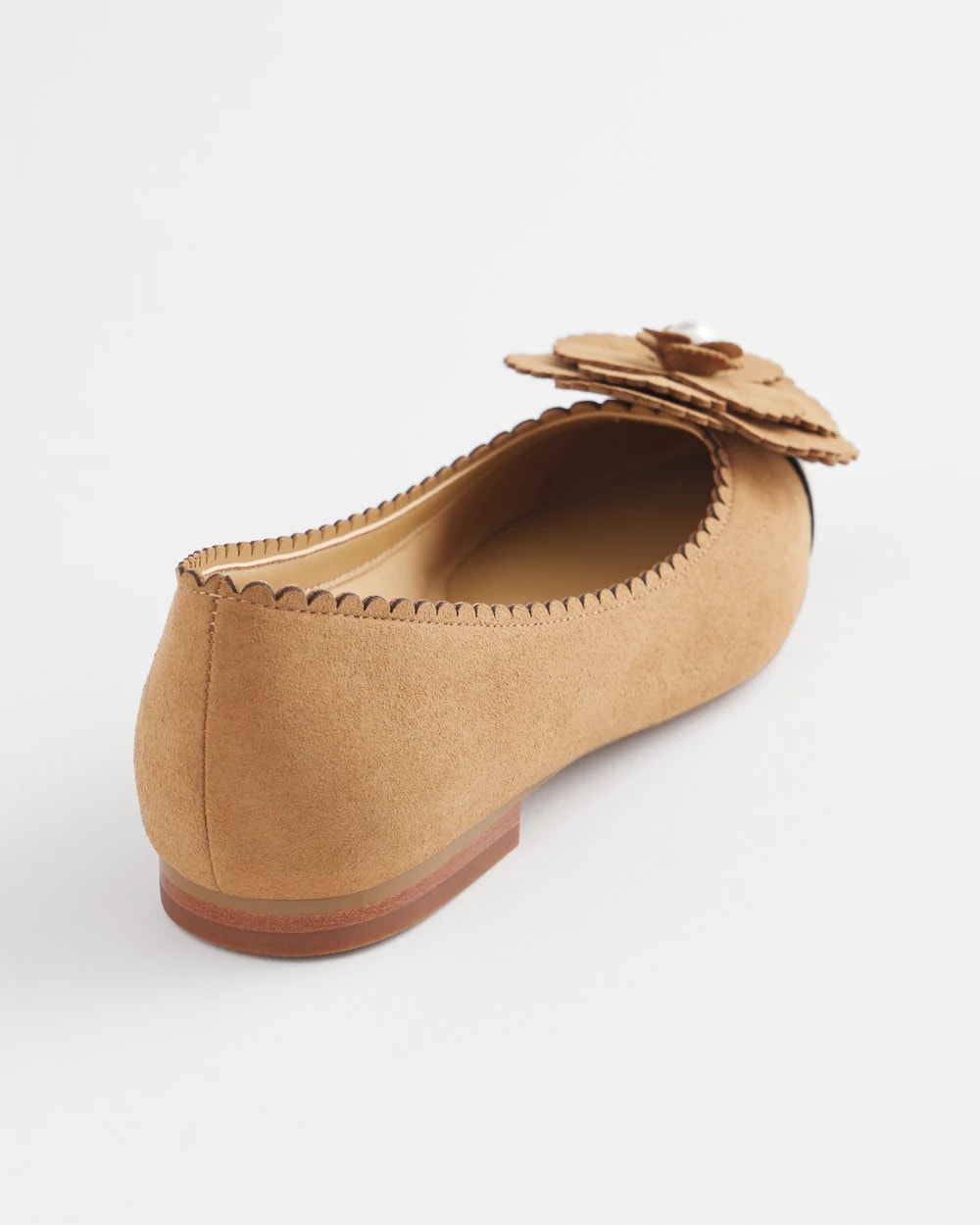 Chico's Microsuede Ballet Flats