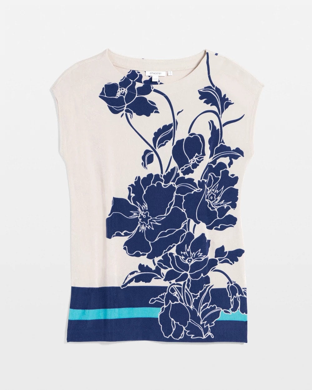 Chico's Travelers™ Wildflower Cap-Sleeved Tunic