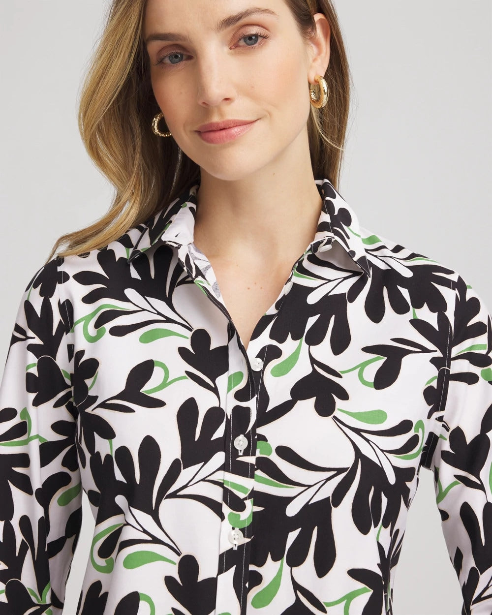 Chico's No Iron™ Abstract Floral Shirt