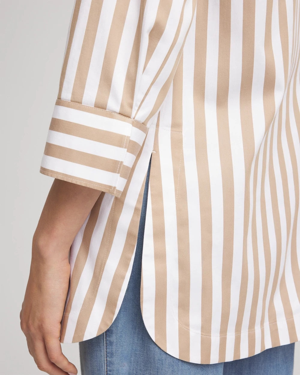 Chico's No Iron™ Neutral Striped Tunic