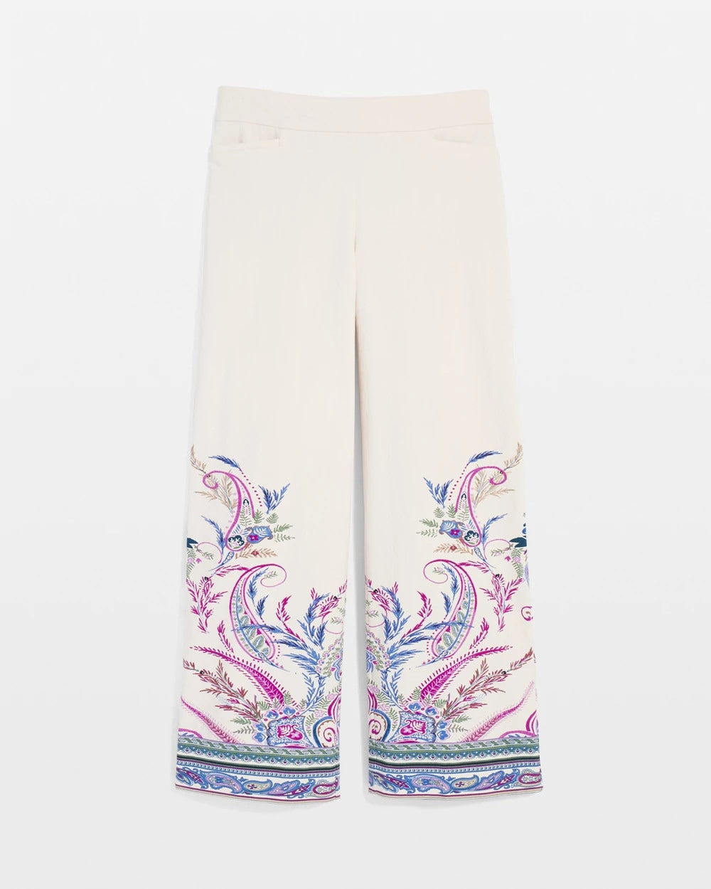 Chico's Brigitte™ Paisley Wide-Leg Cropped Pants
