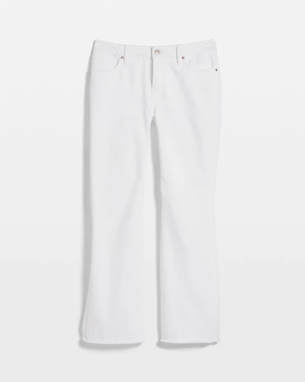 Chico's No-Stain Girlfriend Frayed Flared Jeans