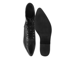 T.U.K. Shoes T2300L Black Victorian Anarchic Pointed Boot