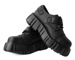 T.U.K. Shoes T2324 Black TUKskin™ 2-Buckle Anarchic Airship Gibson