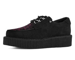T.U.K. Shoes T2369 Black & Burgundy Leopard Anarchic Creeper