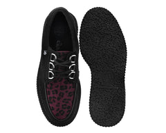 T.U.K. Shoes T2369 Black & Burgundy Leopard Anarchic Creeper