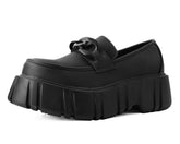 T.U.K. Shoes T2333 Black TUKskin™ Anarchic Airship Chain Loafer