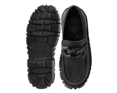 T.U.K. Shoes T2333 Black TUKskin™ Anarchic Airship Chain Loafer