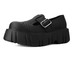 T.U.K. Shoes T2334 Black TUKskin™ T-Bar Anarchic Airship Brogue