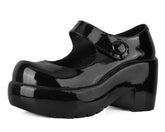 T.U.K. Shoes A3218L Black Liquid Bubble Mary Jane Platform