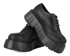 T.U.K. Shoes T2337 Black TUKskin™ Anarchic Airship Brogue