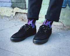 T.U.K. Shoes A9178 Black Suede D-Ring Sneaker