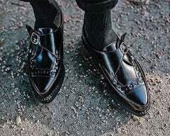 T.U.K. Shoes A8520 Pointed Buckle Creepers