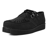 T.U.K. Shoes F9779 Black Faux Suede Viva Low Creeper