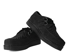 T.U.K. Shoes F9779 Black Faux Suede Viva Low Creeper