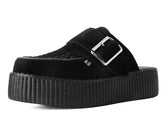 T.U.K. Shoes V3177L Black Suede Creeper Mule
