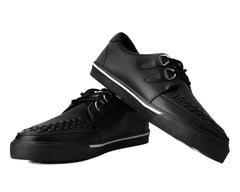 T.U.K. Shoes A9873 Black Leather D-Ring Sneaker