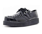 T.U.K. Shoes F6806 Black Leather Viva Low Creeper